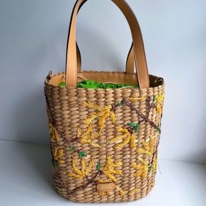 Frances Valentine Woven Tall Bucket Bag